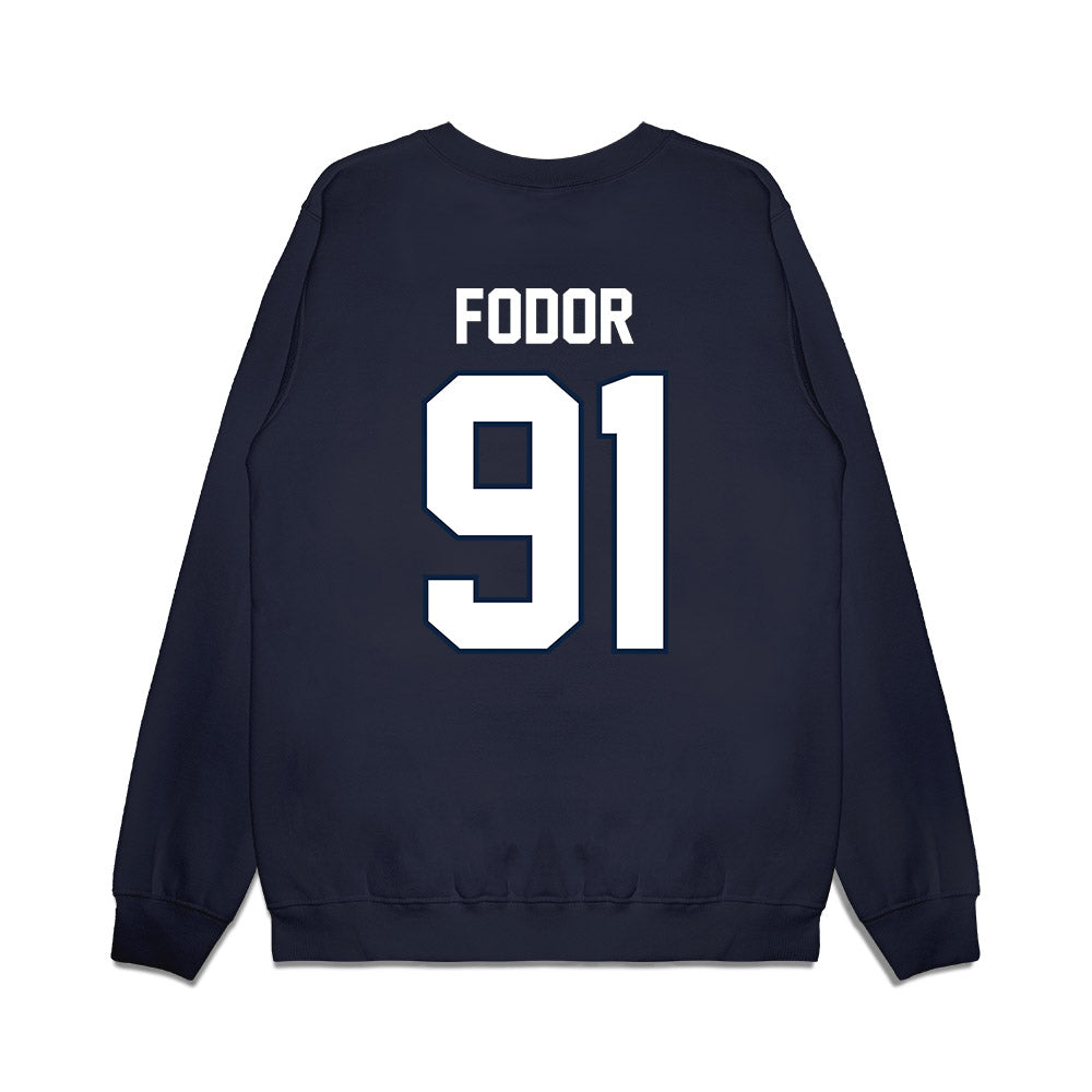 UConn - NCAA Football : Brady Fodor - Vintage Helmet Premium Crewneck Sweatshirt-1
