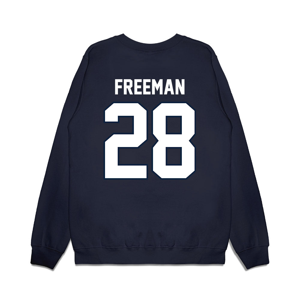 UConn - NCAA Football : Christopher Freeman - Vintage Helmet Premium Crewneck Sweatshirt-1