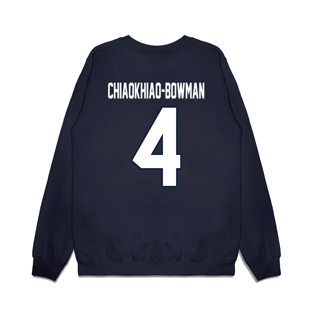 UConn - NCAA Football : Thai Chiaokhiao-Bowman - Vintage Helmet Premium Crewneck Sweatshirt-1
