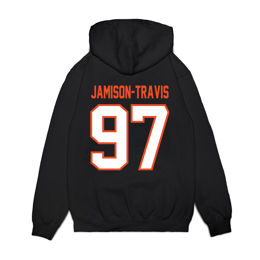 Auburn - NCAA Football : Quientrail Jamison-Travis - Vintage Helmet Premium Hooded Sweatshirt-1
