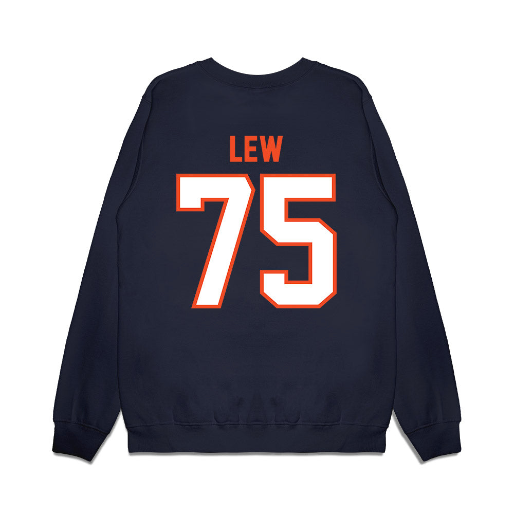 Auburn - NCAA Football : Connor Lew - Vintage Helmet Premium Crewneck Sweatshirt-1