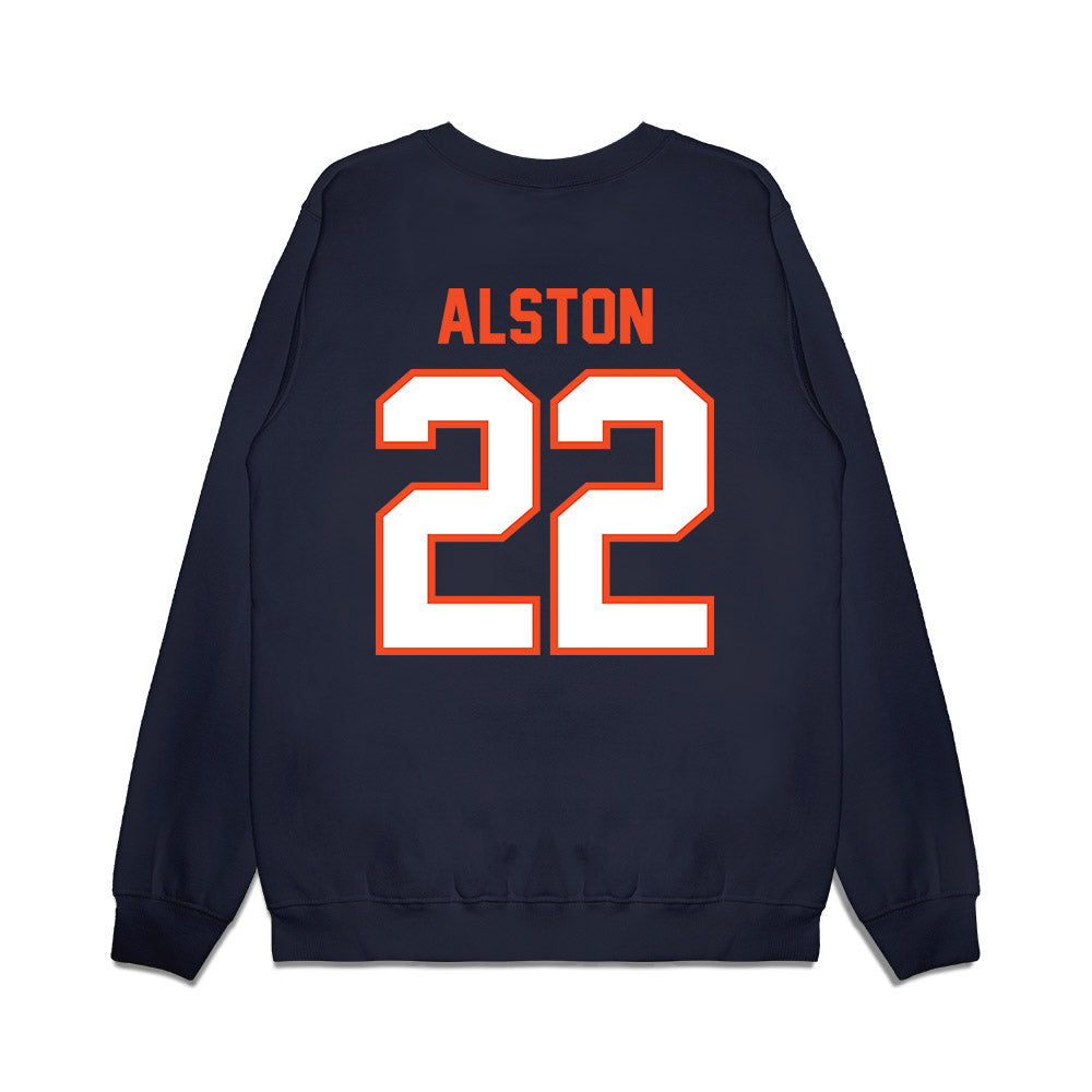 Auburn - NCAA Football : Damari Alston - Vintage Helmet Premium Crewneck Sweatshirt-1
