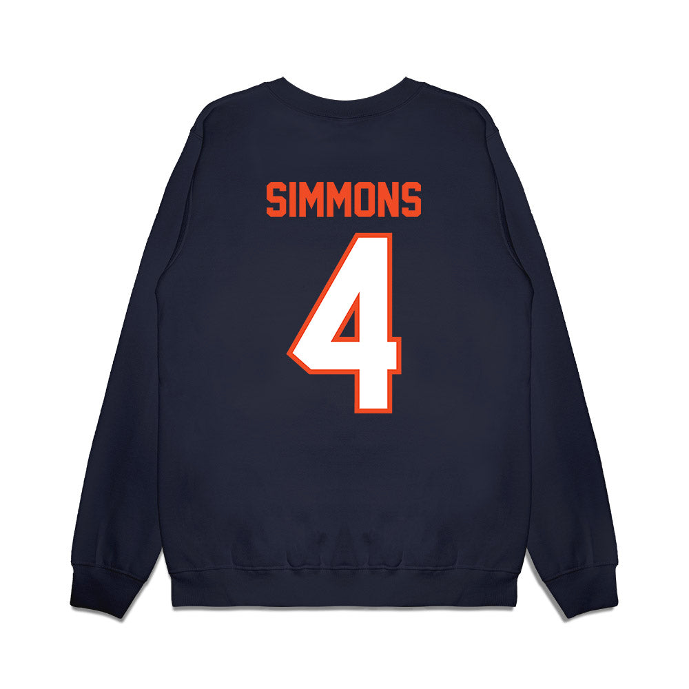 Auburn - NCAA Football : Malcolm Simmons - Vintage Helmet Premium Crewneck Sweatshirt-1
