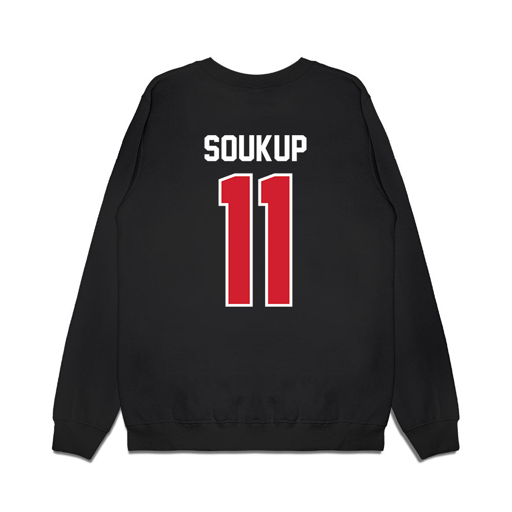 Nebraska - NCAA Football : Bode Soukup - Vintage Helmet Premium Crewneck Sweatshirt-1