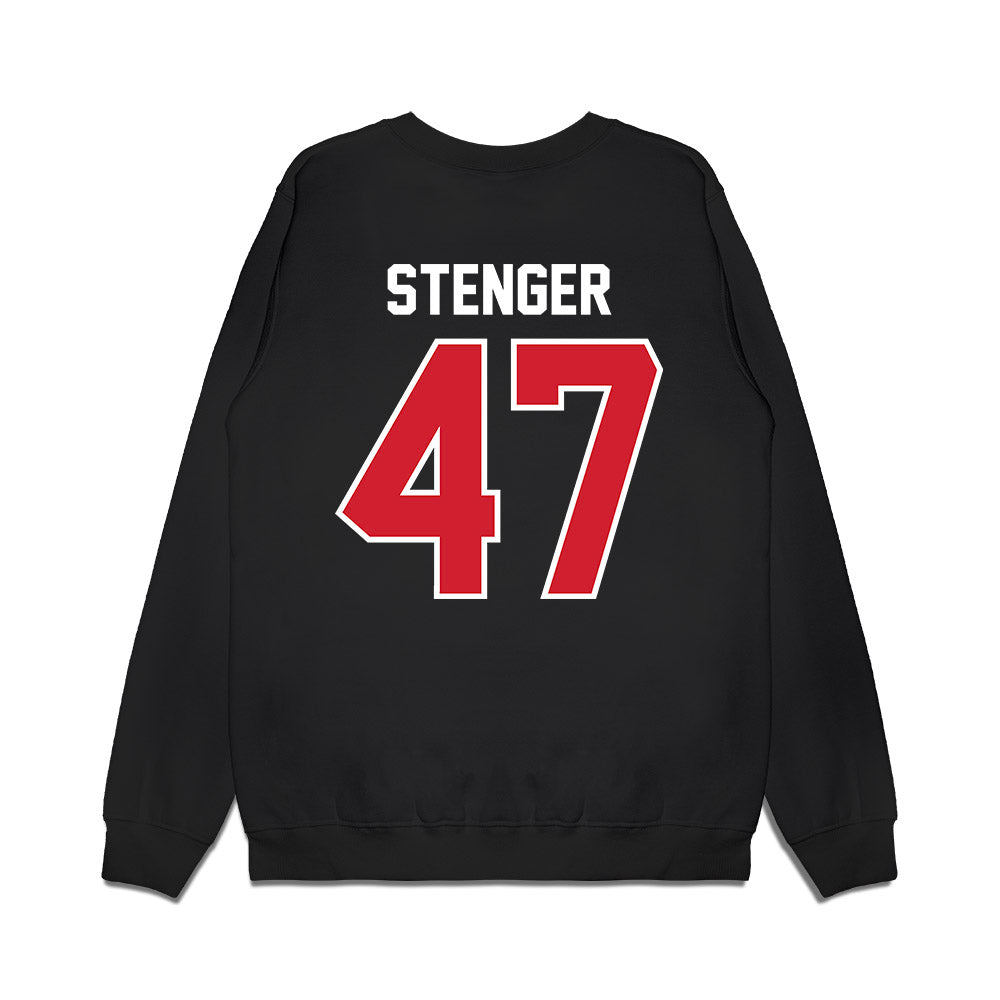 Nebraska - NCAA Football : Gage Stenger - Vintage Helmet Premium Crewneck Sweatshirt-1