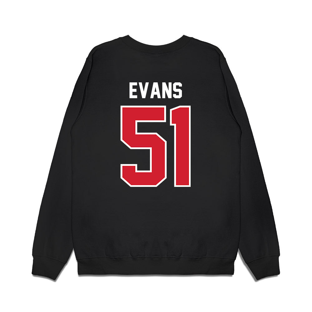 Nebraska - NCAA Football : Justin Evans - Vintage Helmet Premium Crewneck Sweatshirt-1