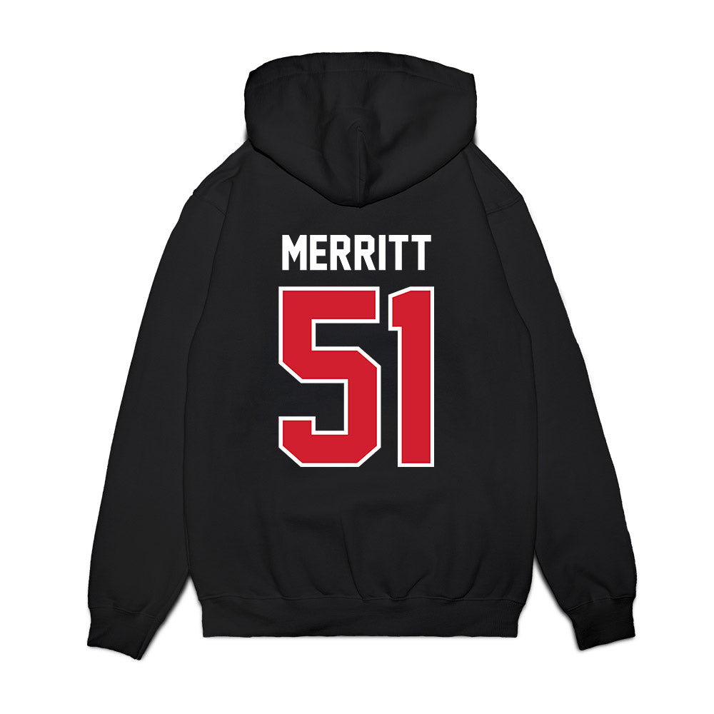 Nebraska - NCAA Football : Dawson Merritt - Vintage Helmet Premium Hooded Sweatshirt-1