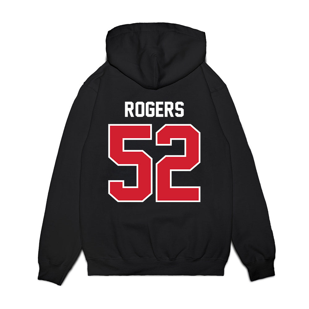 Nebraska - NCAA Football : Dylan Rogers - Vintage Helmet Premium Hooded Sweatshirt-1