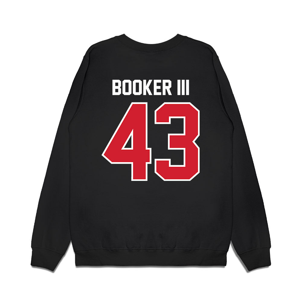 Nebraska - NCAA Football : Michael Booker III - Vintage Helmet Premium Crewneck Sweatshirt-1