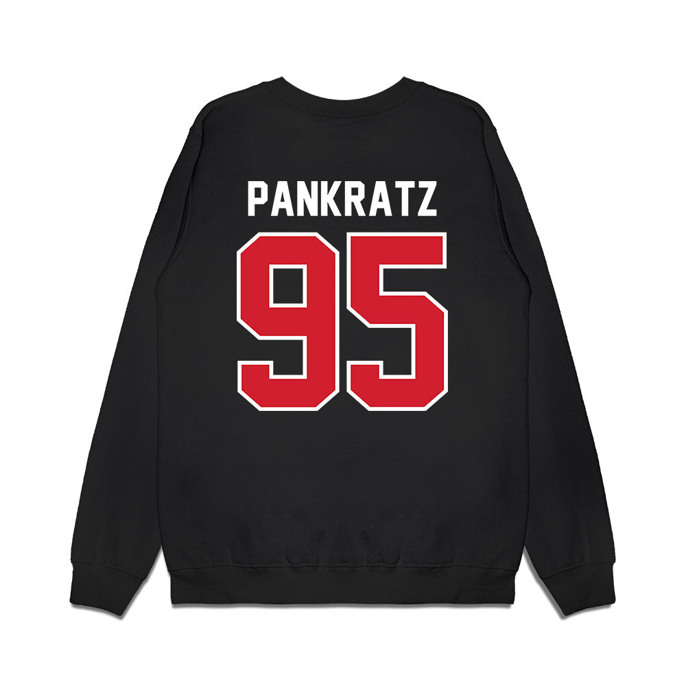 Nebraska - NCAA Football : Spencer Pankratz - Vintage Helmet Premium Crewneck Sweatshirt-1