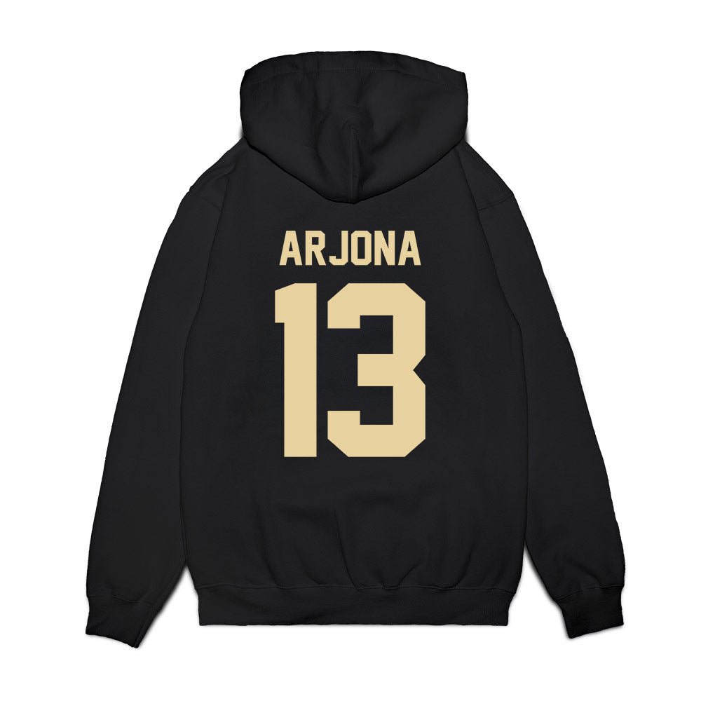 Boston College - NCAA Football : Enzo Arjona - Vintage Helmet Premium Hooded Sweatshirt-1
