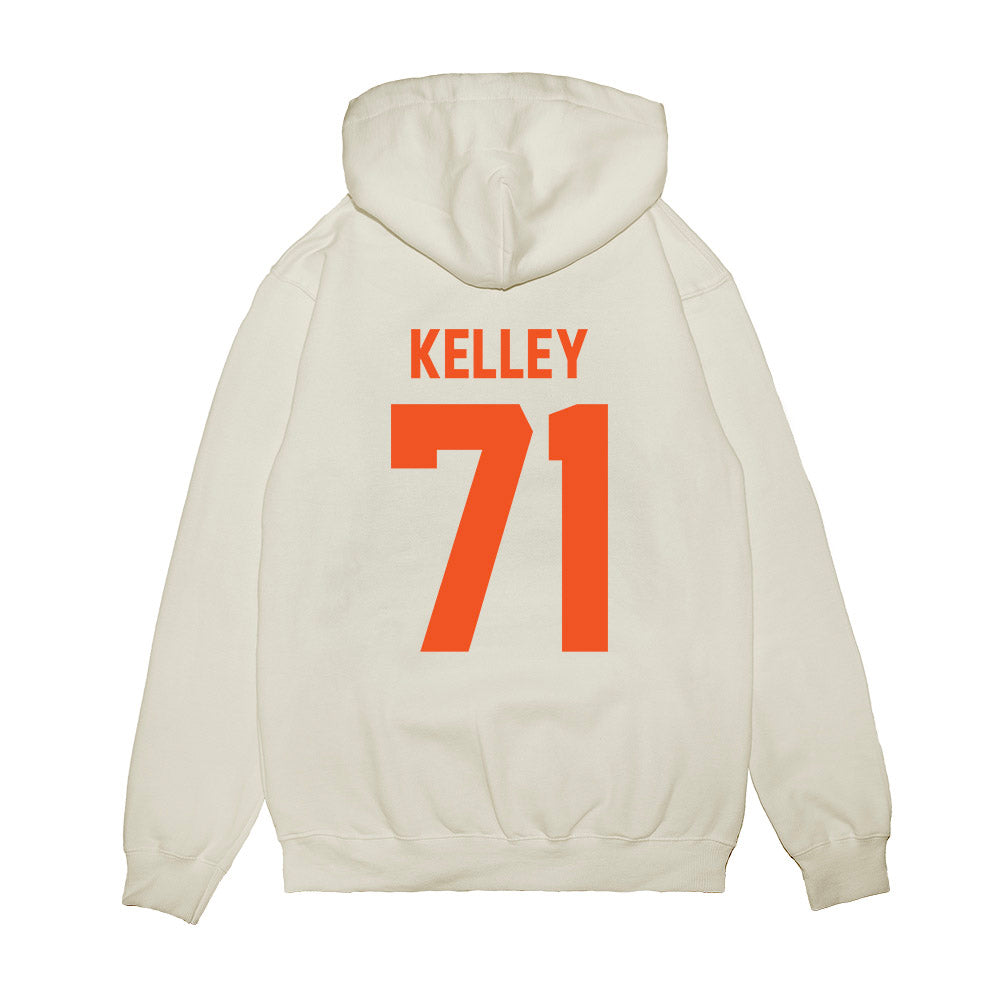Oklahoma State - NCAA Football : Aden Kelley - Vintage Helmet Premium Hooded Sweatshirt-1