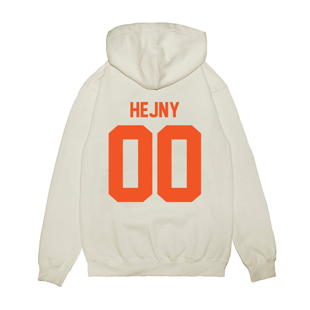 Oklahoma State - NCAA Football : Hauss Hejny - Vintage Helmet Premium Hooded Sweatshirt-1