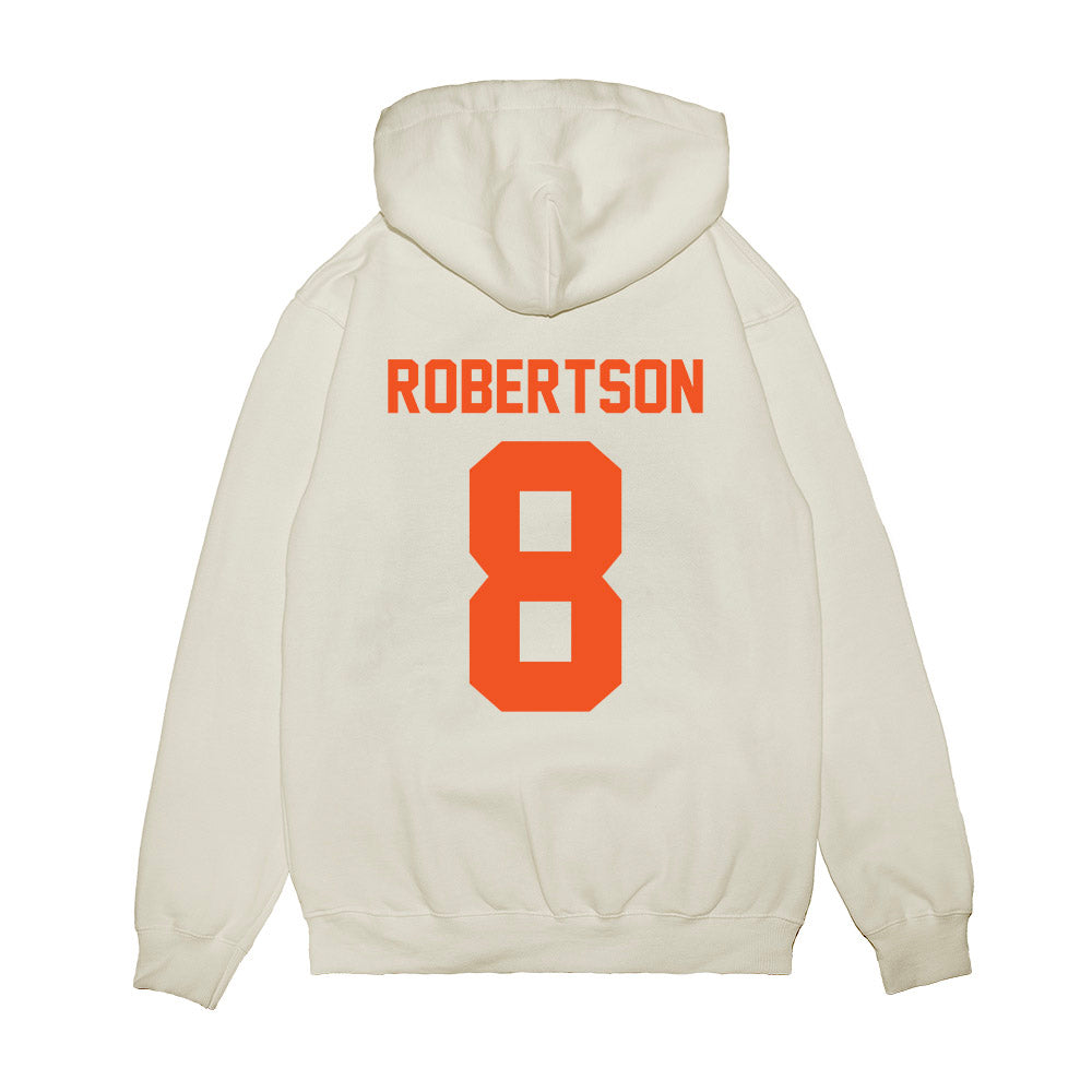 Oklahoma State - NCAA Football : Parker Robertson - Vintage Helmet Premium Hooded Sweatshirt-1