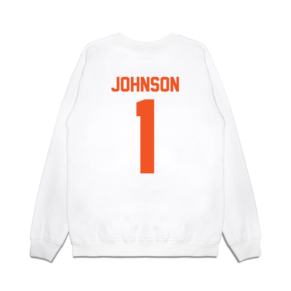 Oklahoma State - NCAA Football : Jk Johnson - Vintage Helmet Premium Crewneck Sweatshirt-1