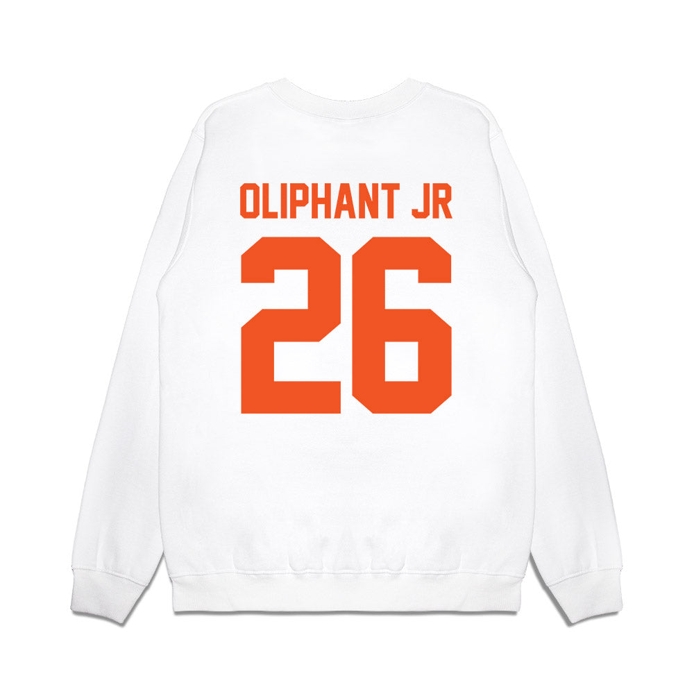 Oklahoma State - NCAA Football : Jacobi Oliphant jr - Vintage Helmet Premium Crewneck Sweatshirt-1