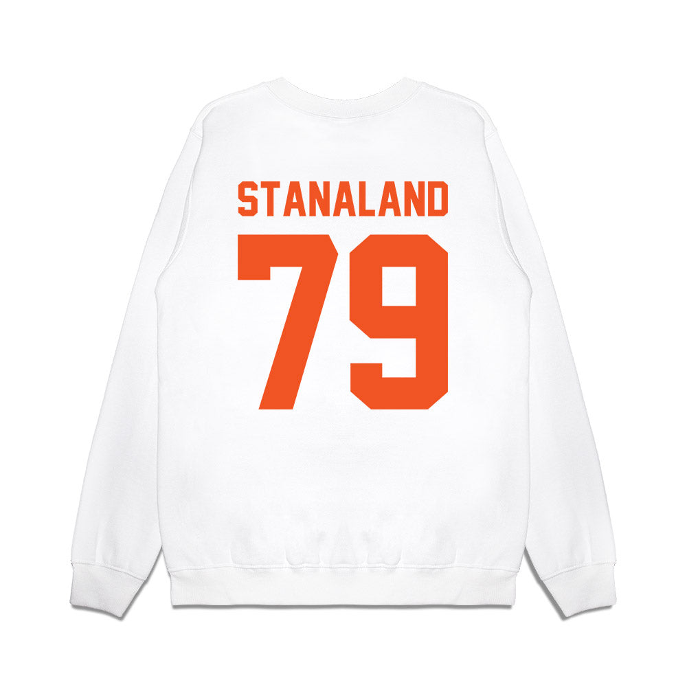 Oklahoma State - NCAA Football : Gage Stanaland - Vintage Helmet Premium Crewneck Sweatshirt-1