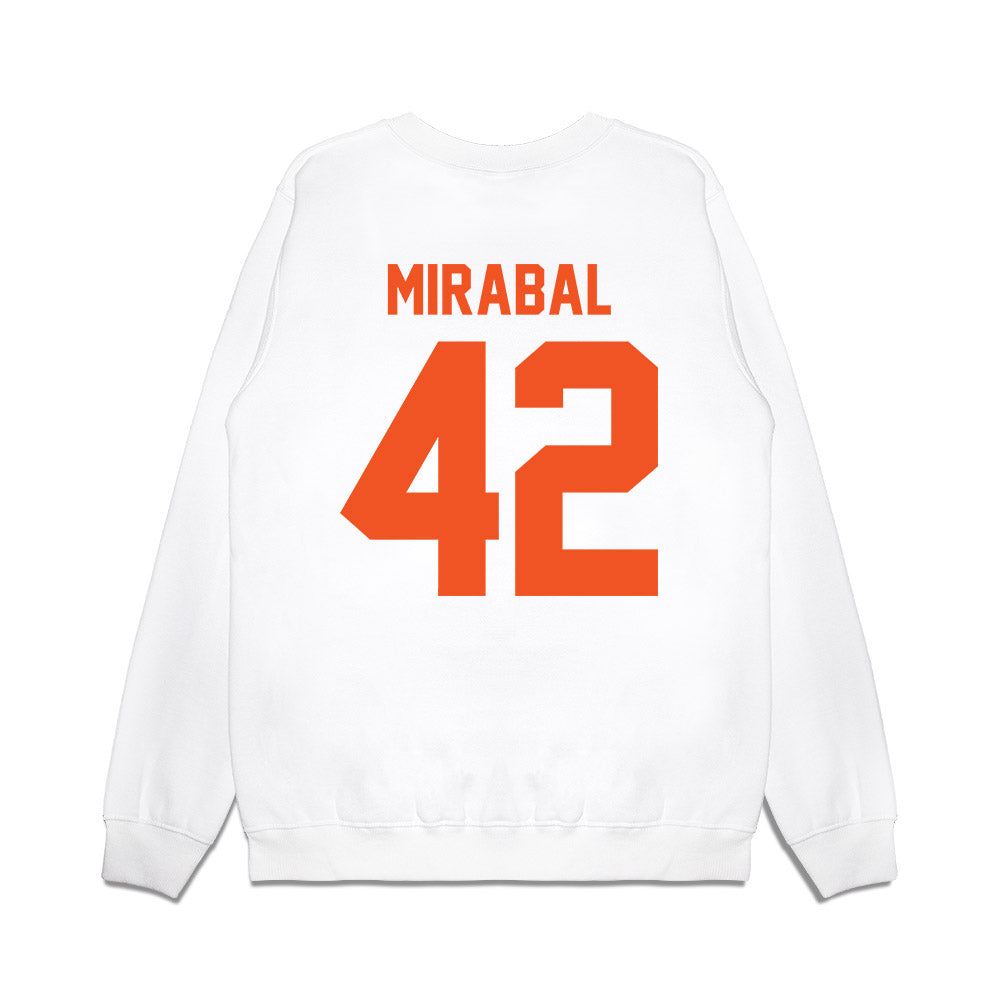 Oklahoma State - NCAA Football : Grant Mirabal - Vintage Helmet Premium Crewneck Sweatshirt-1