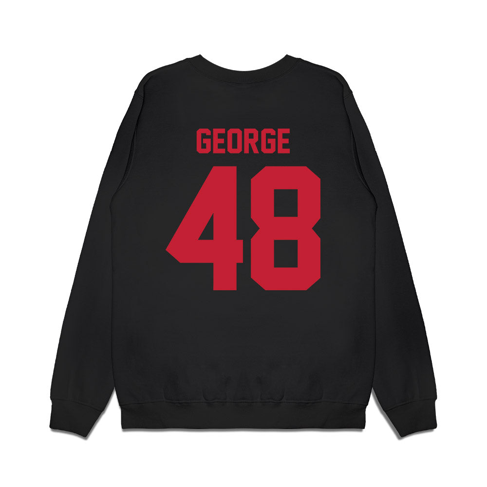 Ohio State - NCAA Football : Logan George - Vintage Helmet Premium Crewneck Sweatshirt-1