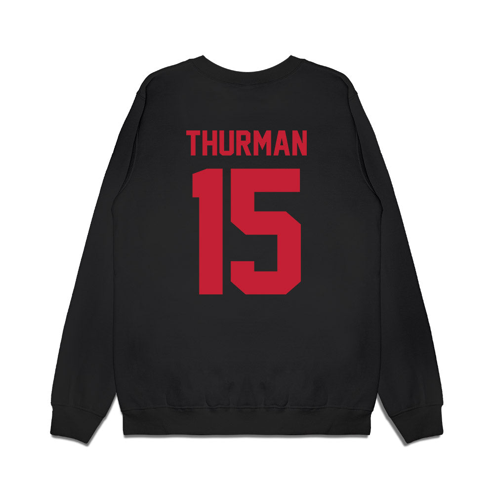 Ohio State - NCAA Football : Jelani Thurman - Vintage Helmet Premium Crewneck Sweatshirt-1