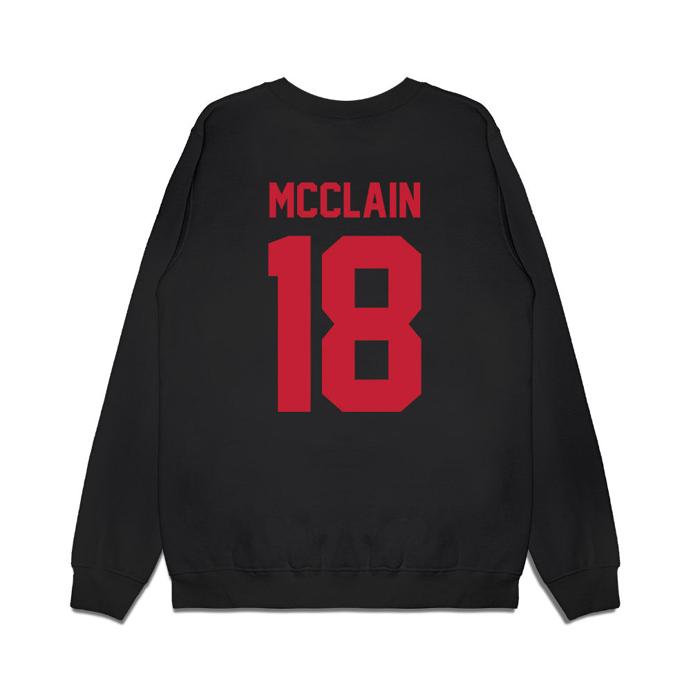Ohio State - NCAA Football : Jaylen McClain - Vintage Helmet Premium Crewneck Sweatshirt-1