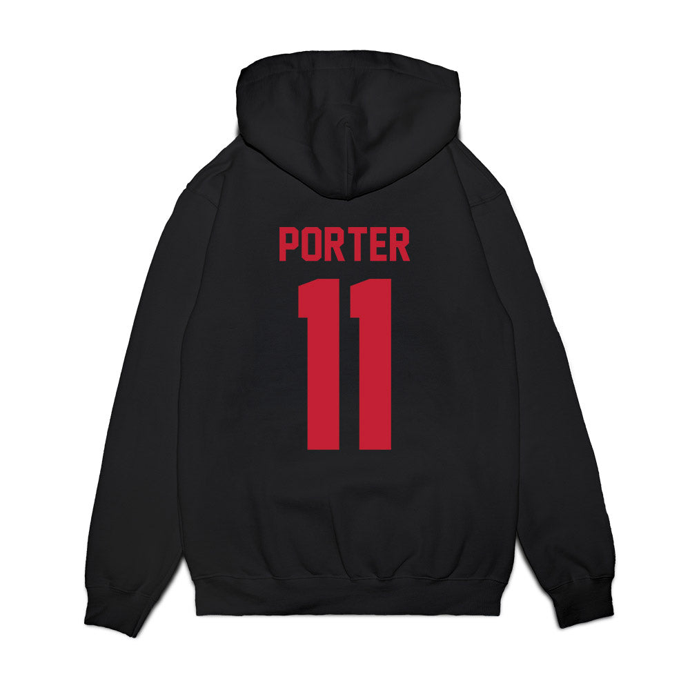 Ohio State - NCAA Football : Quincy Porter - Vintage Helmet Premium Hooded Sweatshirt-1