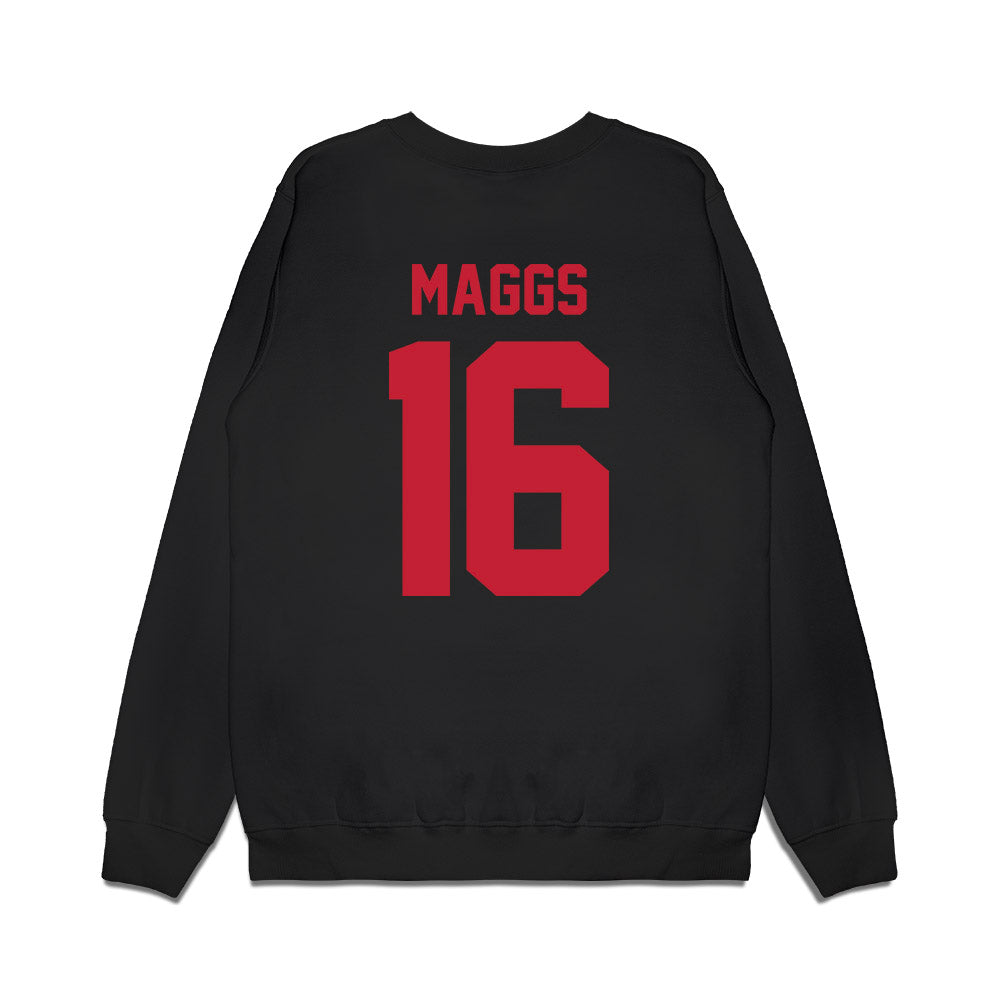 Ohio State - NCAA Football : Mason Maggs - Vintage Helmet Premium Crewneck Sweatshirt-1
