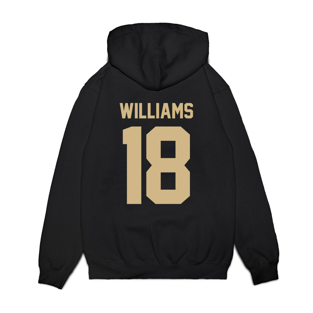 Wake Forest - NCAA Football : Brandon Williams - Vintage Helmet Premium Hooded Sweatshirt-1