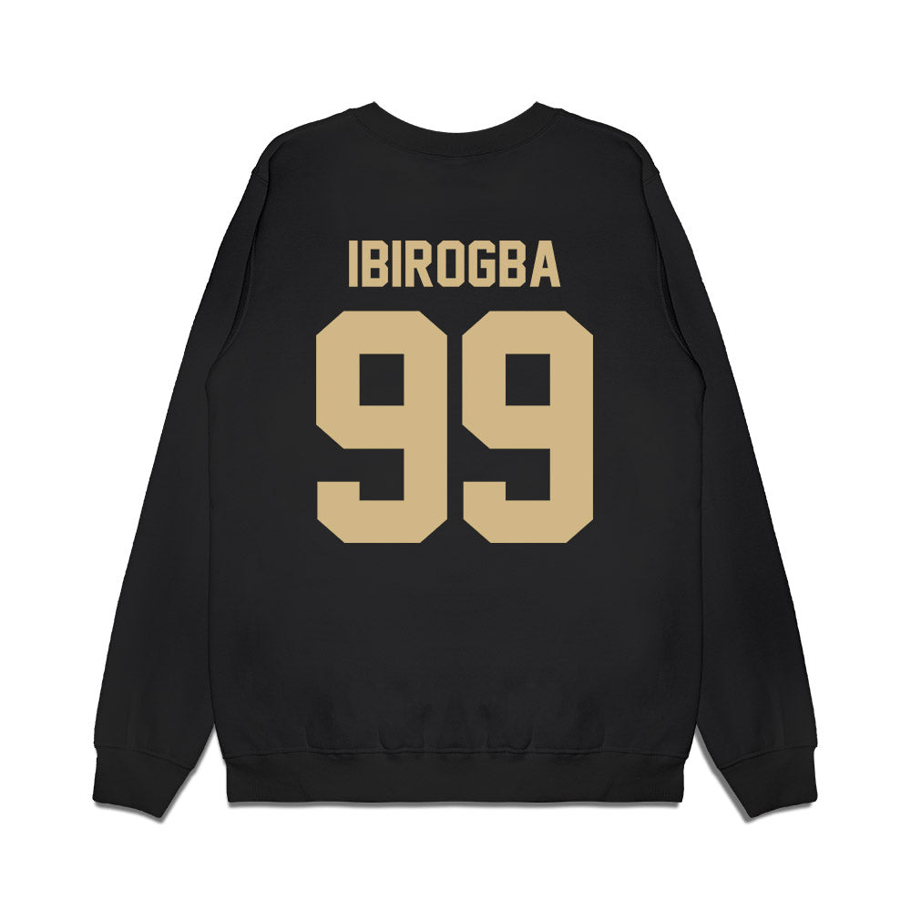 Wake Forest - NCAA Football : Mateen Ibirogba - Vintage Helmet Premium Crewneck Sweatshirt-1