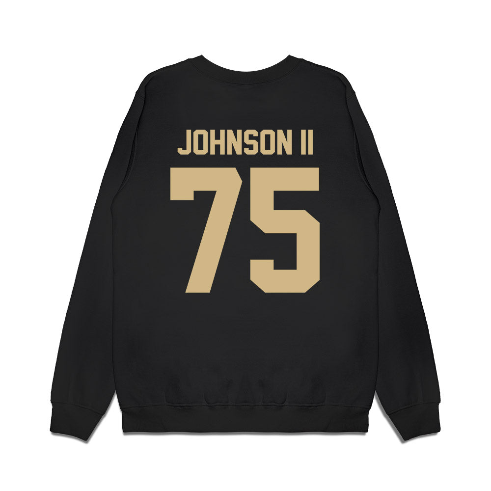 Wake Forest - NCAA Football : Derrell Johnson II - Vintage Helmet Premium Crewneck Sweatshirt-1