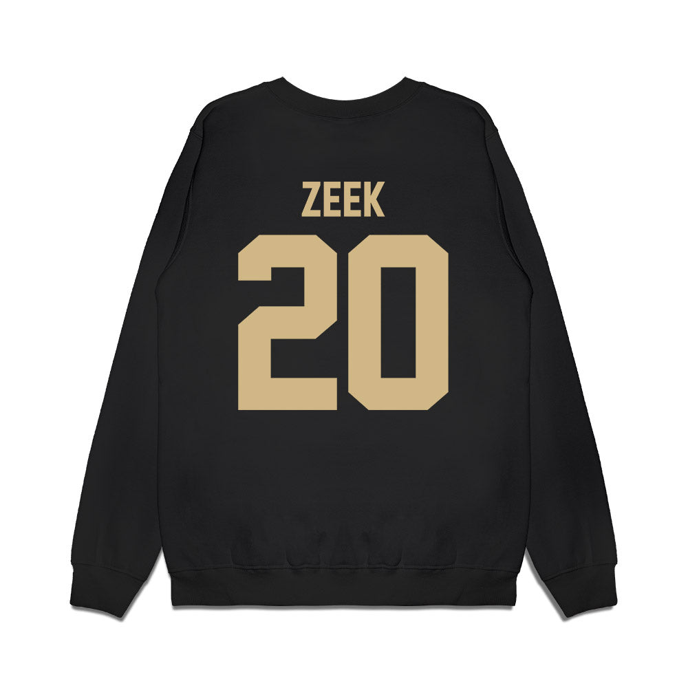 Wake Forest - NCAA Football : Zeek Jackson - Vintage Helmet Premium Crewneck Sweatshirt-1