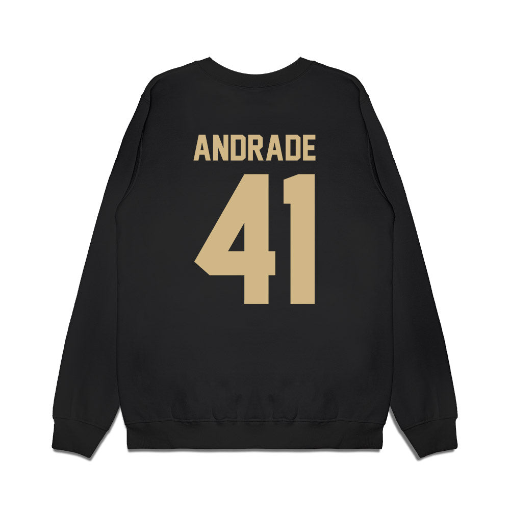 Wake Forest - NCAA Football : Mason Andrade - Vintage Helmet Premium Crewneck Sweatshirt-1
