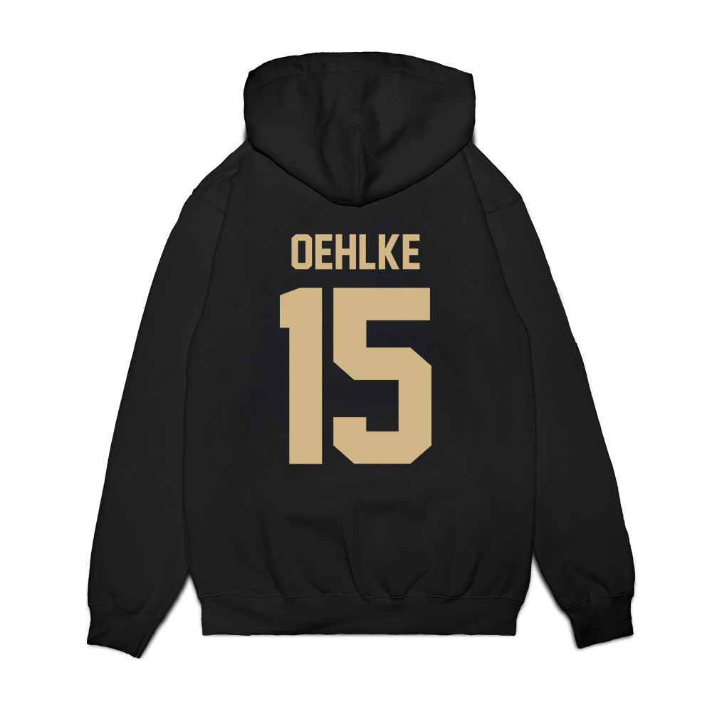 Wake Forest - NCAA Football : Elijiah Oehlke - Vintage Helmet Premium Hooded Sweatshirt-1