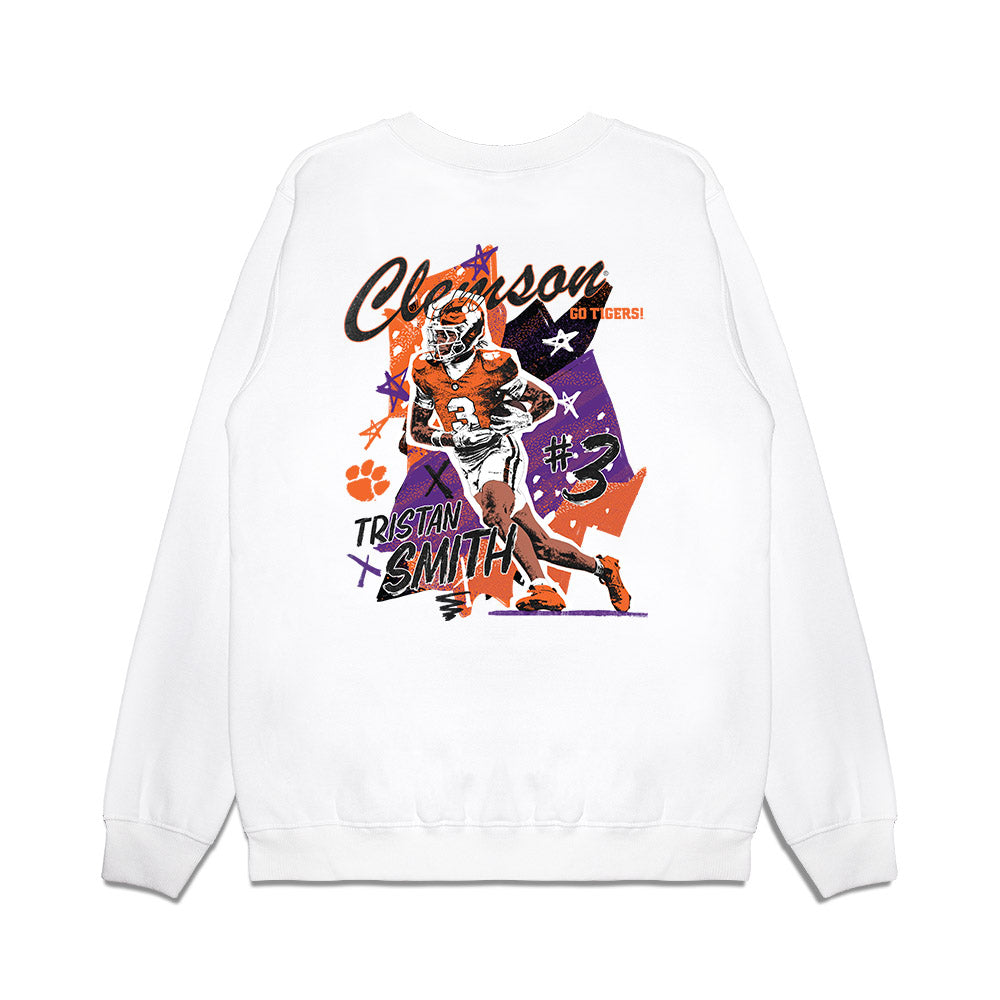 Clemson - NCAA Football : Tristan Smith - Collage Premium Crewneck Sweatshirt-1