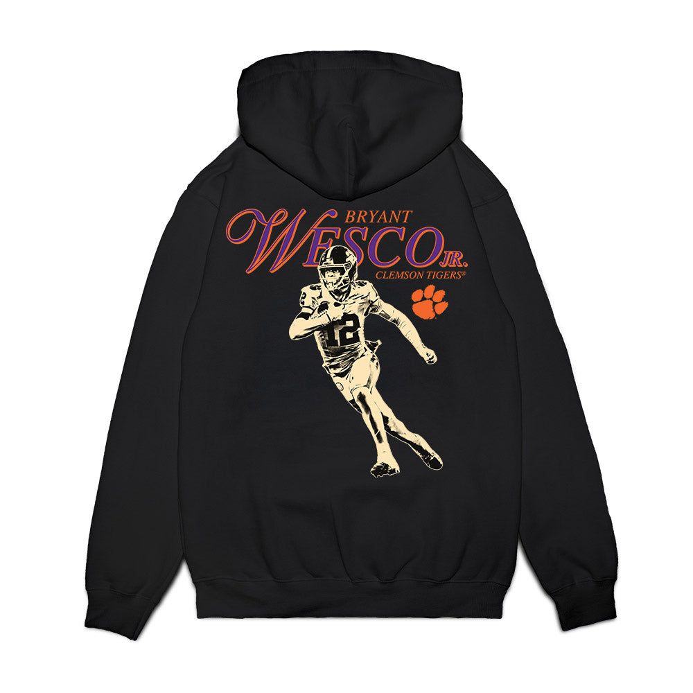 Clemson - NCAA Football : Bryant Wesco Jr - Legacy Premium Hooded Sweatshirt-1