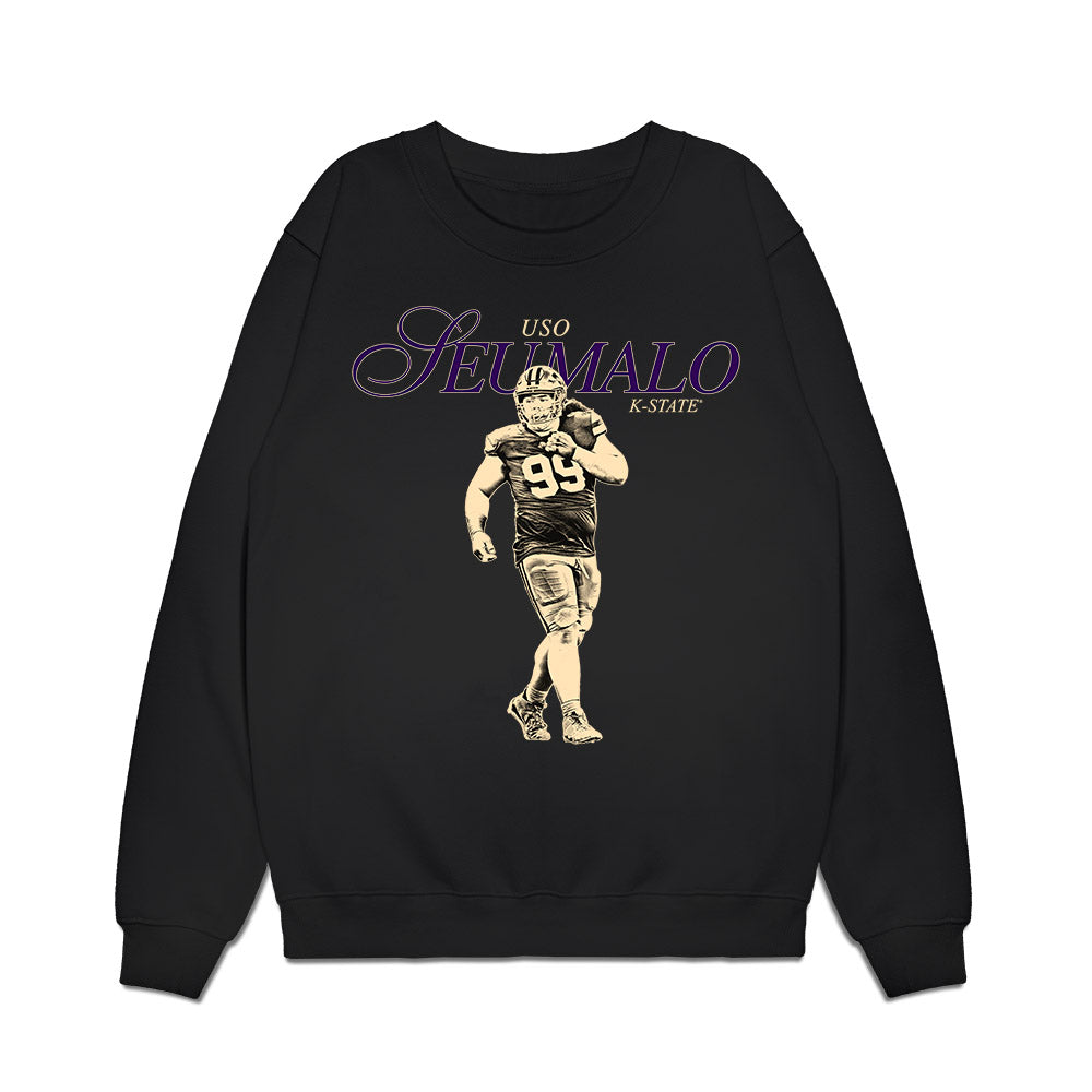 Kansas State - NCAA Football : Uso Seumalo - Legacy Premium Crewneck Sweatshirt-0