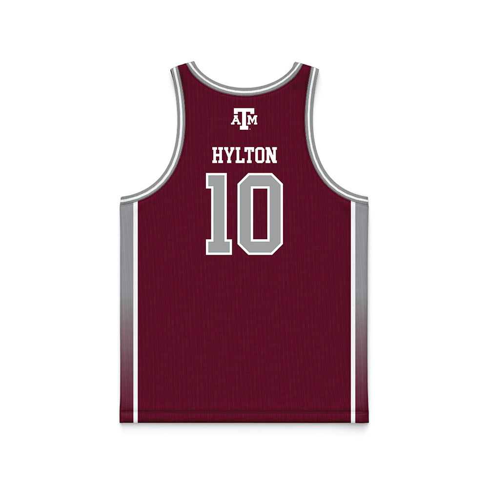 Texas A&M - NCAA Women's Basketball : Lemyah Hylton - Maroon Basketball Jersey-1
