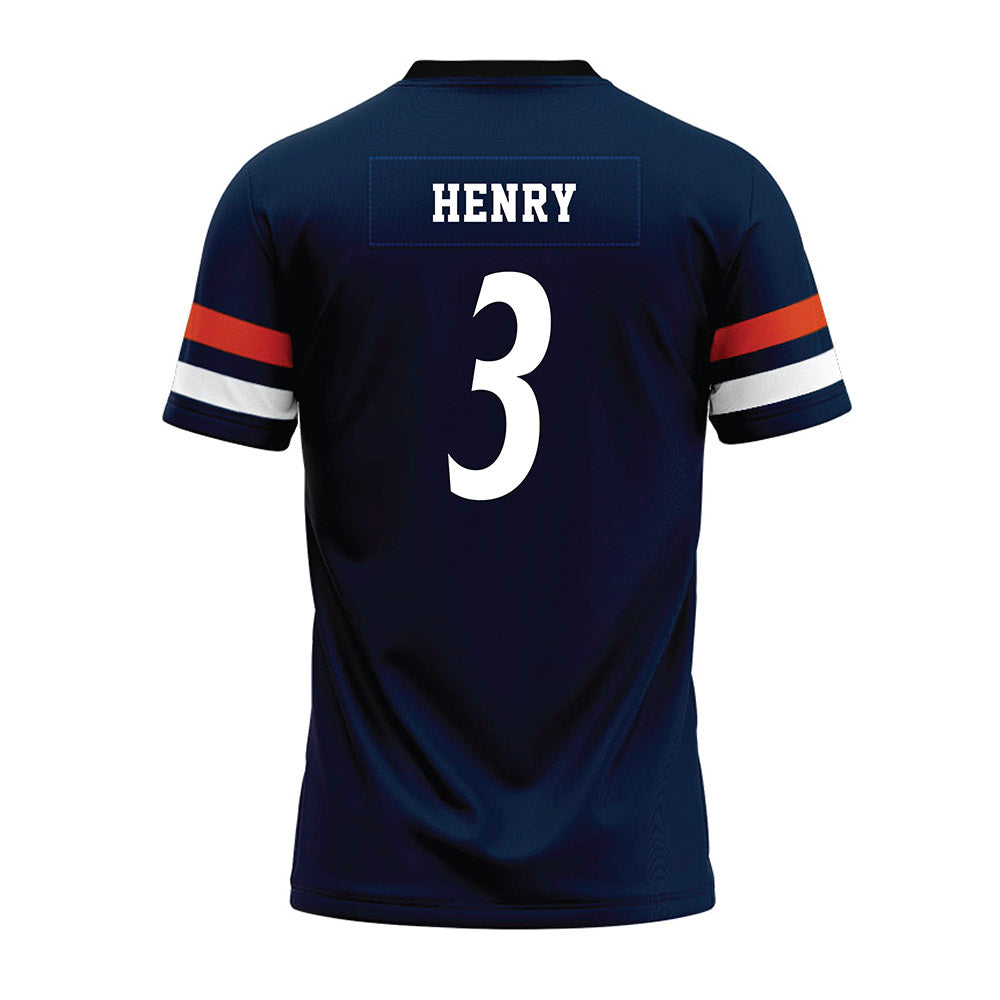 UTSA - NCAA Football : Robert Henry - Navy Premium Football Jersey-1
