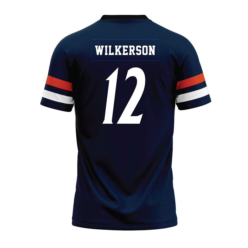 UTSA - NCAA Football : Marcellus Wilkerson - Navy Premium Football Jersey-1