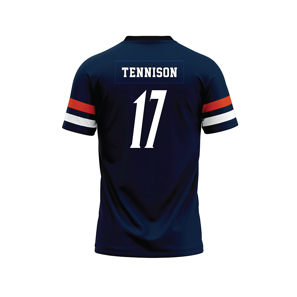 UTSA - NCAA Football : Brandon Tennison - Navy Premium Football Jersey-1