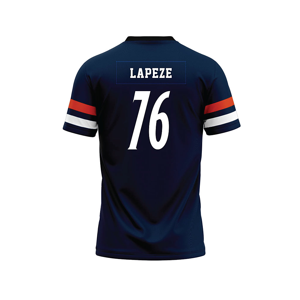 UTSA - NCAA Football : Luke Lapeze - Navy Premium Football Jersey-1