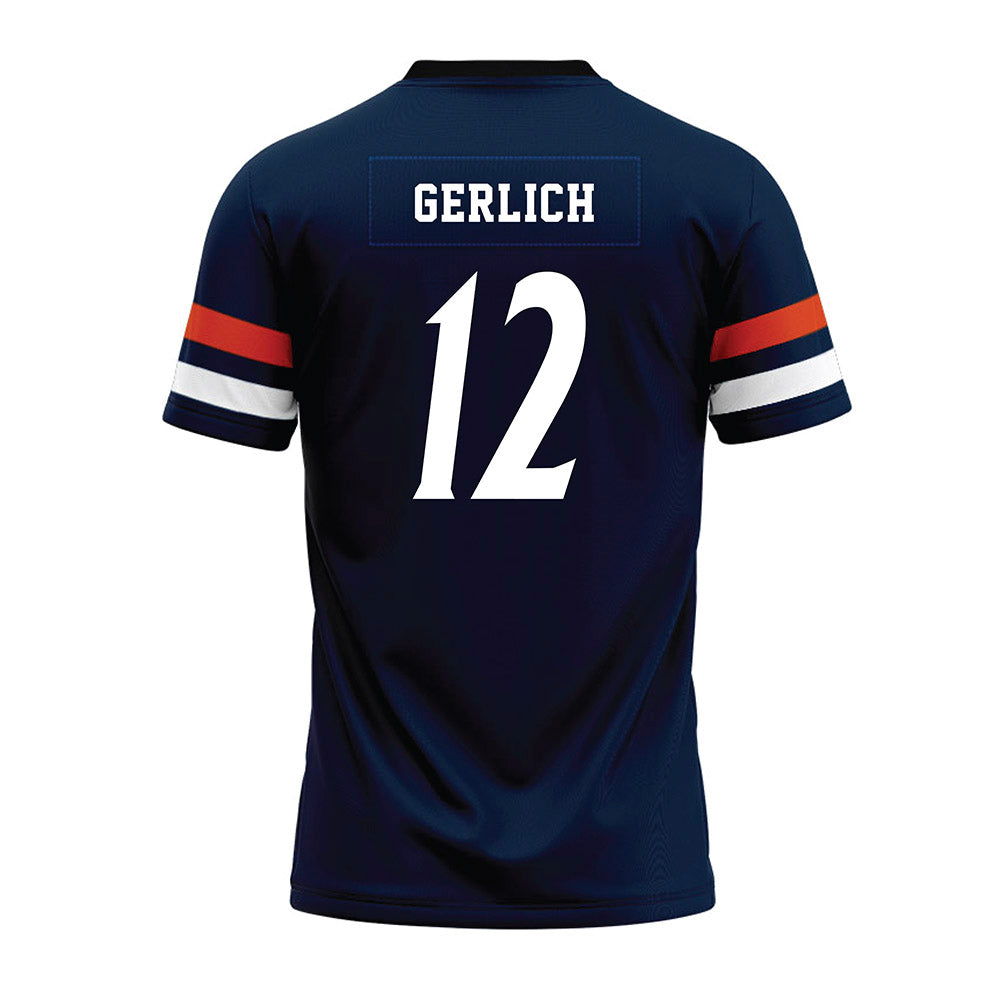 UTSA - NCAA Football : Max Gerlich - Navy Premium Football Jersey-1