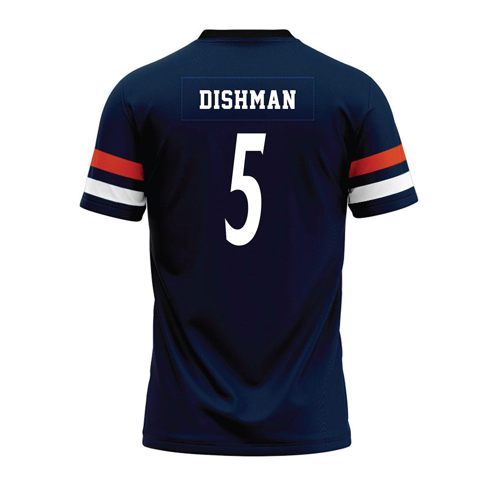 UTSA - NCAA Football : Dan Dishman - Navy Premium Football Jersey-1