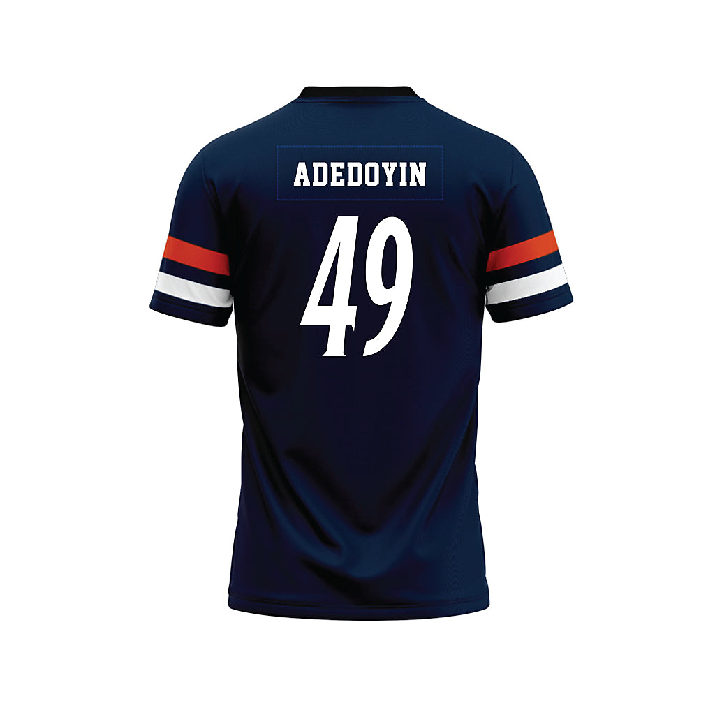 UTSA - NCAA Football : David Adedoyin - Navy Premium Football Jersey-1