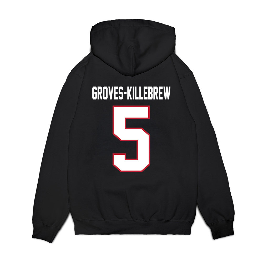 Arizona - NCAA Football : Marquis Groves-Killebrew - Vintage Helmet Premium Hooded Sweatshirt-1