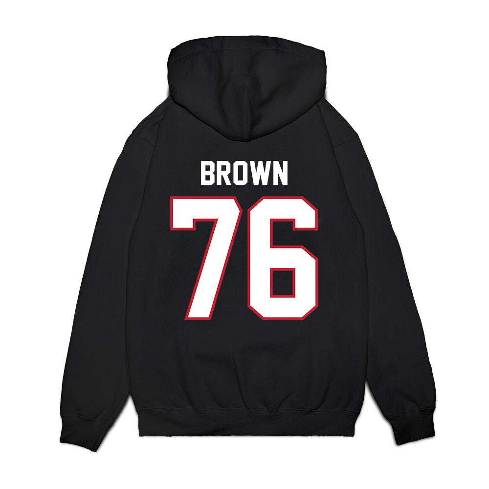 Arizona - NCAA Football : Jordan Brown - Vintage Helmet Premium Hooded Sweatshirt-1