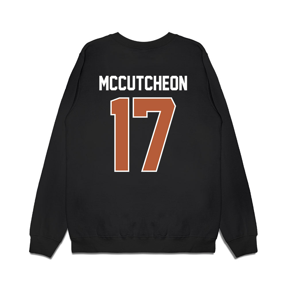 Texas - NCAA Football : Daylan Mccutcheon - Vintage Helmet Premium Crewneck Sweatshirt-1