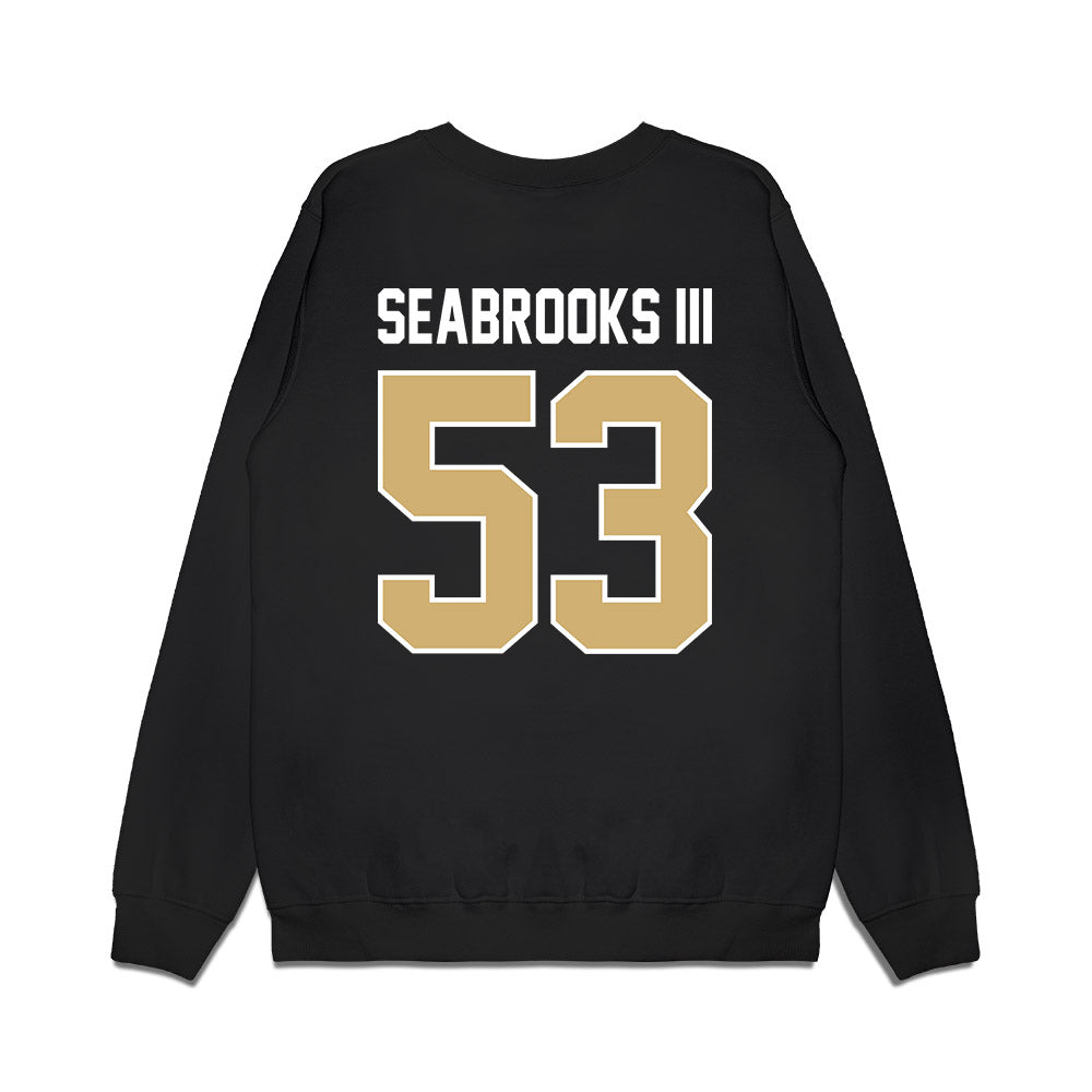Vanderbilt - NCAA Football : Glenn Seabrooks III - Vintage Helmet Premium Crewneck Sweatshirt-1