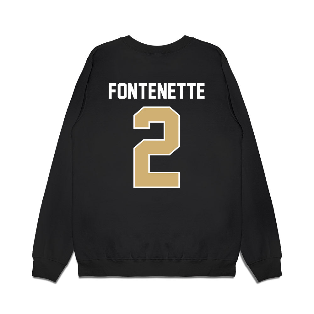 Vanderbilt - NCAA Football : Randon Fontenette - Vintage Helmet Premium Crewneck Sweatshirt-1