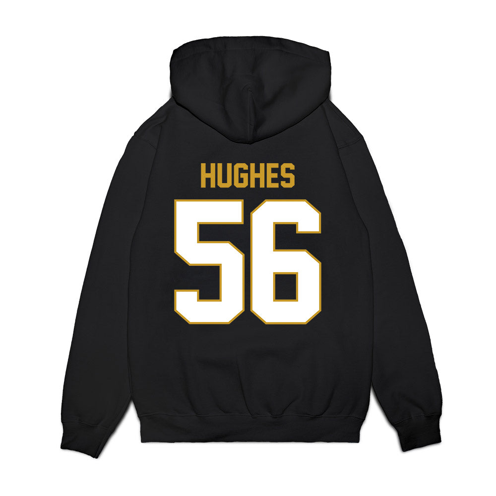 Notre Dame - NCAA Football : Elijah Hughes - Vintage Helmet Premium Hooded Sweatshirt-1